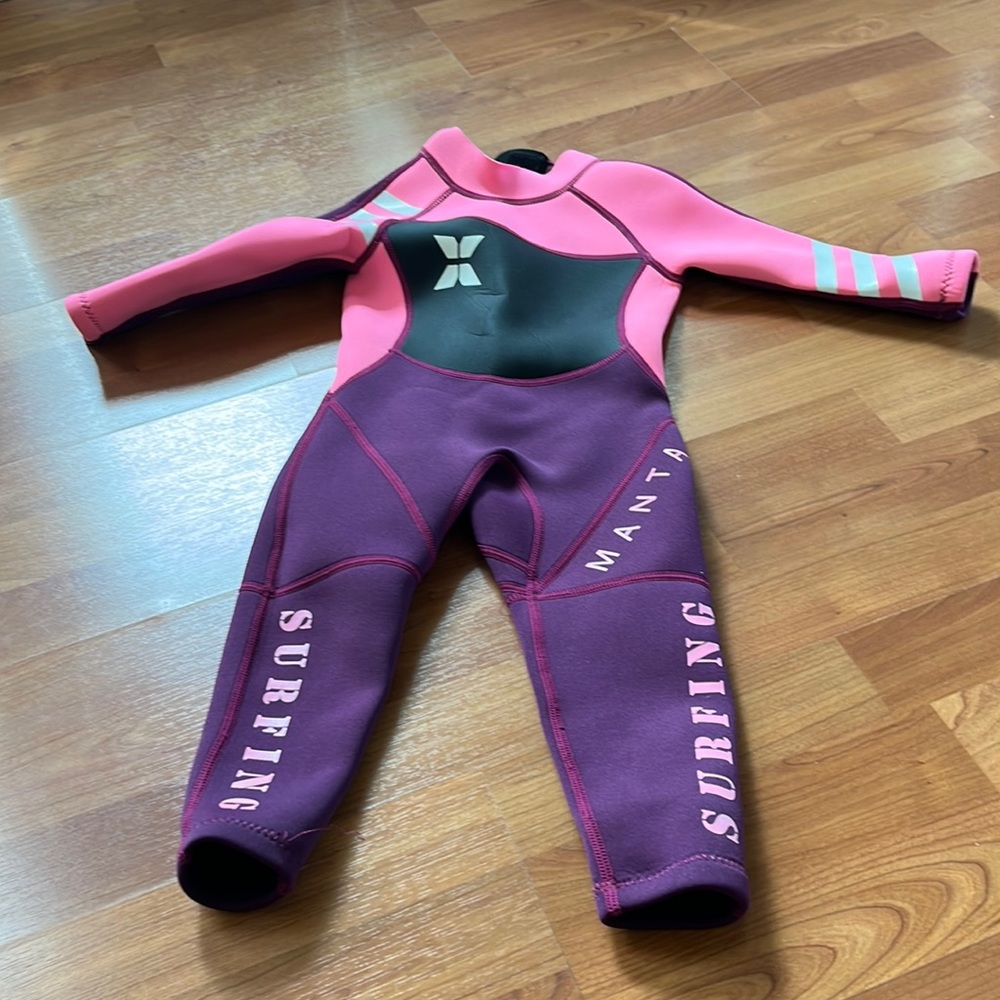 Dive & Sail small child pink/purple Full Body Neoprene Thermal Swimsuit 2.5MM
